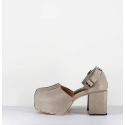 Babies A Plateforme En Cuir Taupe - 1Gs445 Safari Tortora
