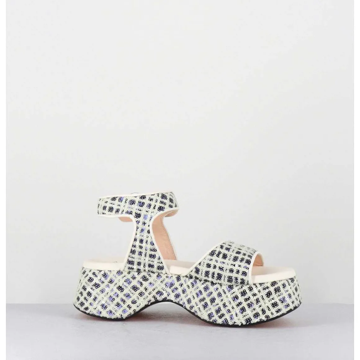 Babies Compensees A Sequins Blanc&Marine - Lil Sis Neony
