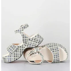 Babies Compensees A Sequins Blanc&Marine - Lil Sis Neony