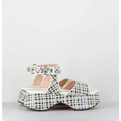 Babies Compensees A Sequins Blanc&Marine - Lil Sis Neony