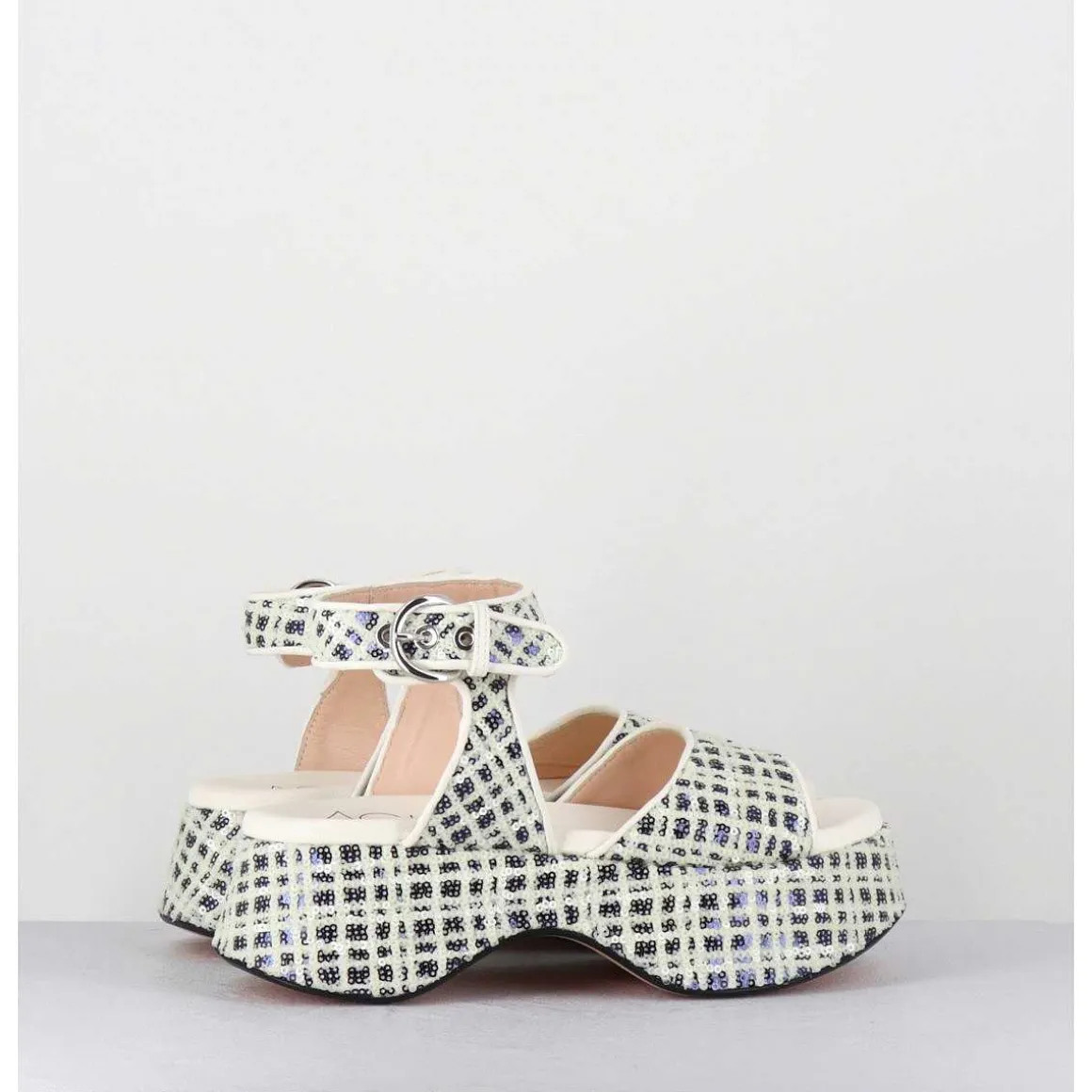 Babies Compensees A Sequins Blanc&Marine - Lil Sis Neony