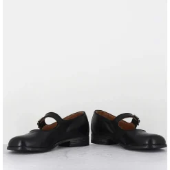 Babies En Cuir Noir Ligne Japonisante - 45403L Cris Nero