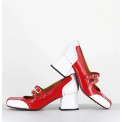 Babies Petit Talon Look Vintage Vernis Rouge & Blanc - Maime44 Ferrari Cherry