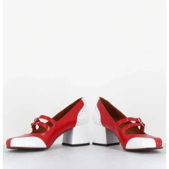 Babies Petit Talon Look Vintage Vernis Rouge & Blanc - Maime44 Ferrari Cherry