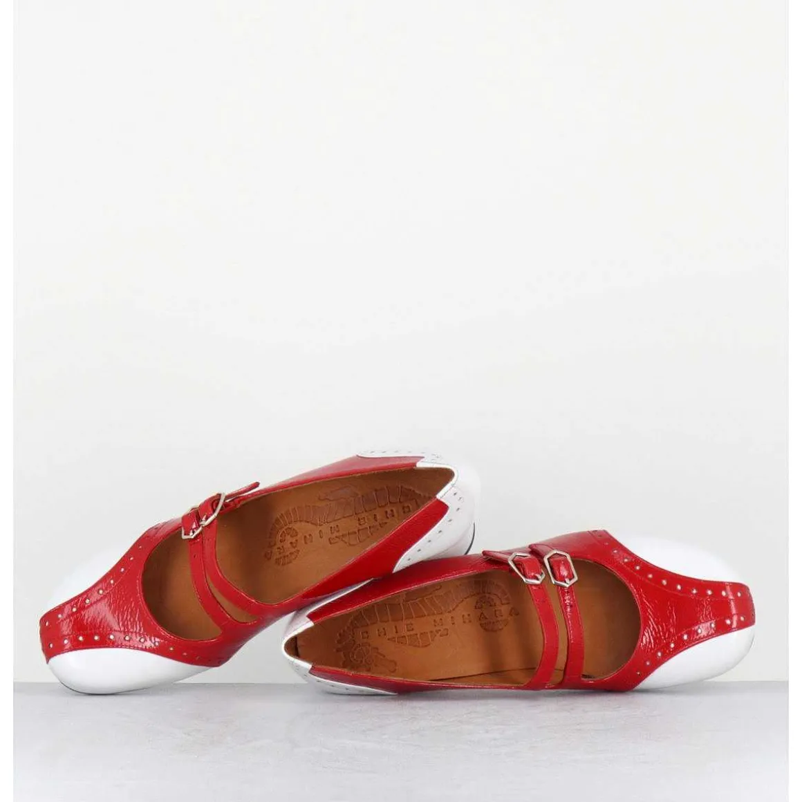 Babies Petit Talon Look Vintage Vernis Rouge & Blanc - Maime44 Ferrari Cherry