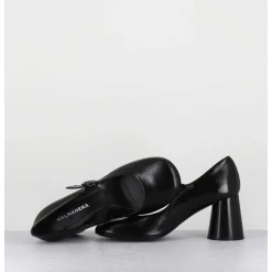 Babies Retro A Talon En Cuir Noir - Ace22 Glaze Nero