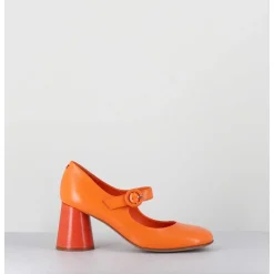 Babies Retro A Talon En Cuir Orange - Ace22 Glaze Albicocca