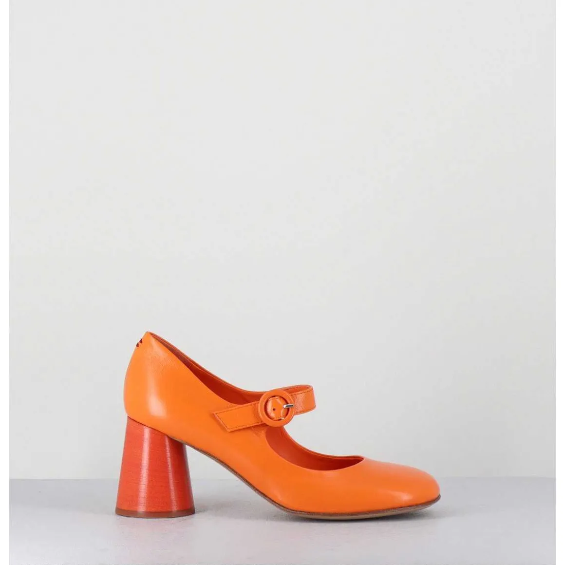 Babies Retro A Talon En Cuir Orange - Ace22 Glaze Albicocca