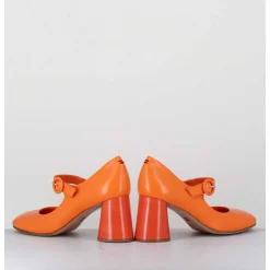 Babies Retro A Talon En Cuir Orange - Ace22 Glaze Albicocca