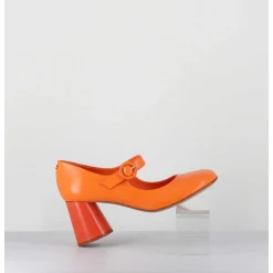 Babies Retro A Talon En Cuir Orange - Ace22 Glaze Albicocca