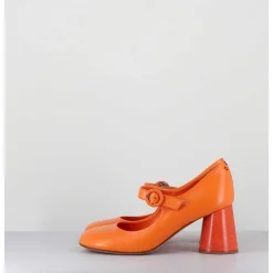 Babies Retro A Talon En Cuir Orange - Ace22 Glaze Albicocca