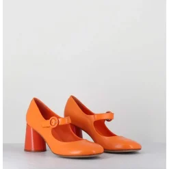 Babies Retro A Talon En Cuir Orange - Ace22 Glaze Albicocca