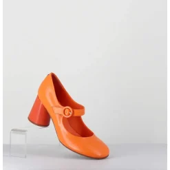Babies Retro A Talon En Cuir Orange - Ace22 Glaze Albicocca