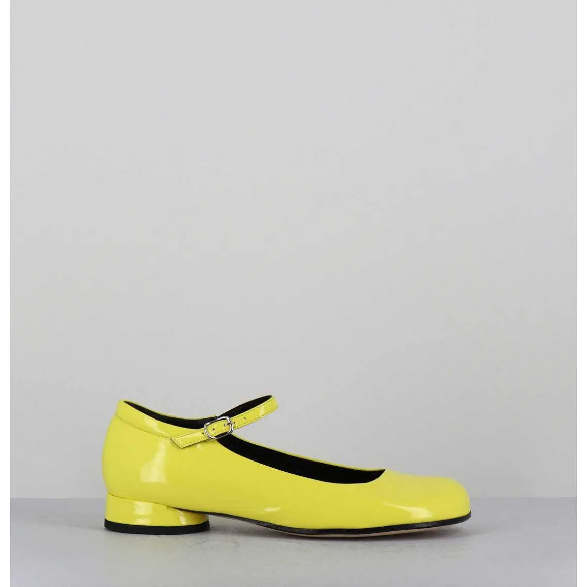 Babies 60S Petit Talon En Cuir Vernis Jaune - Ligat2 Cindy Buttercup