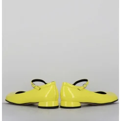 Babies 60S Petit Talon En Cuir Vernis Jaune - Ligat2 Cindy Buttercup