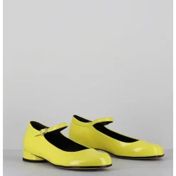 Babies 60S Petit Talon En Cuir Vernis Jaune - Ligat2 Cindy Buttercup