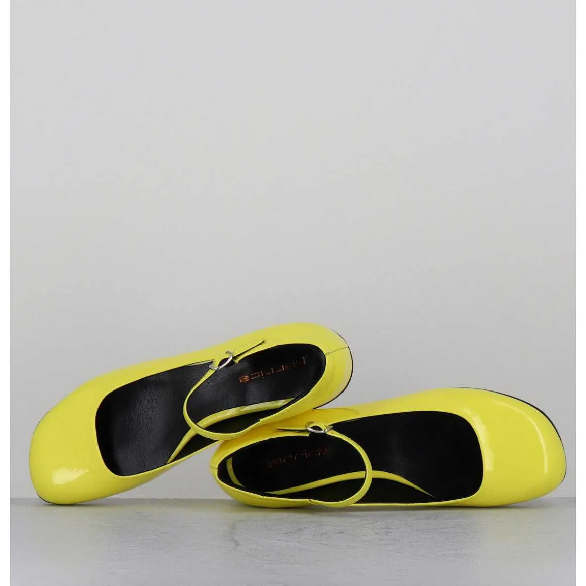 Babies 60S Petit Talon En Cuir Vernis Jaune - Ligat2 Cindy Buttercup