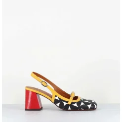 Babies Slingback Motif Psychedelique Talon Rouge - Sunami Softy Sun