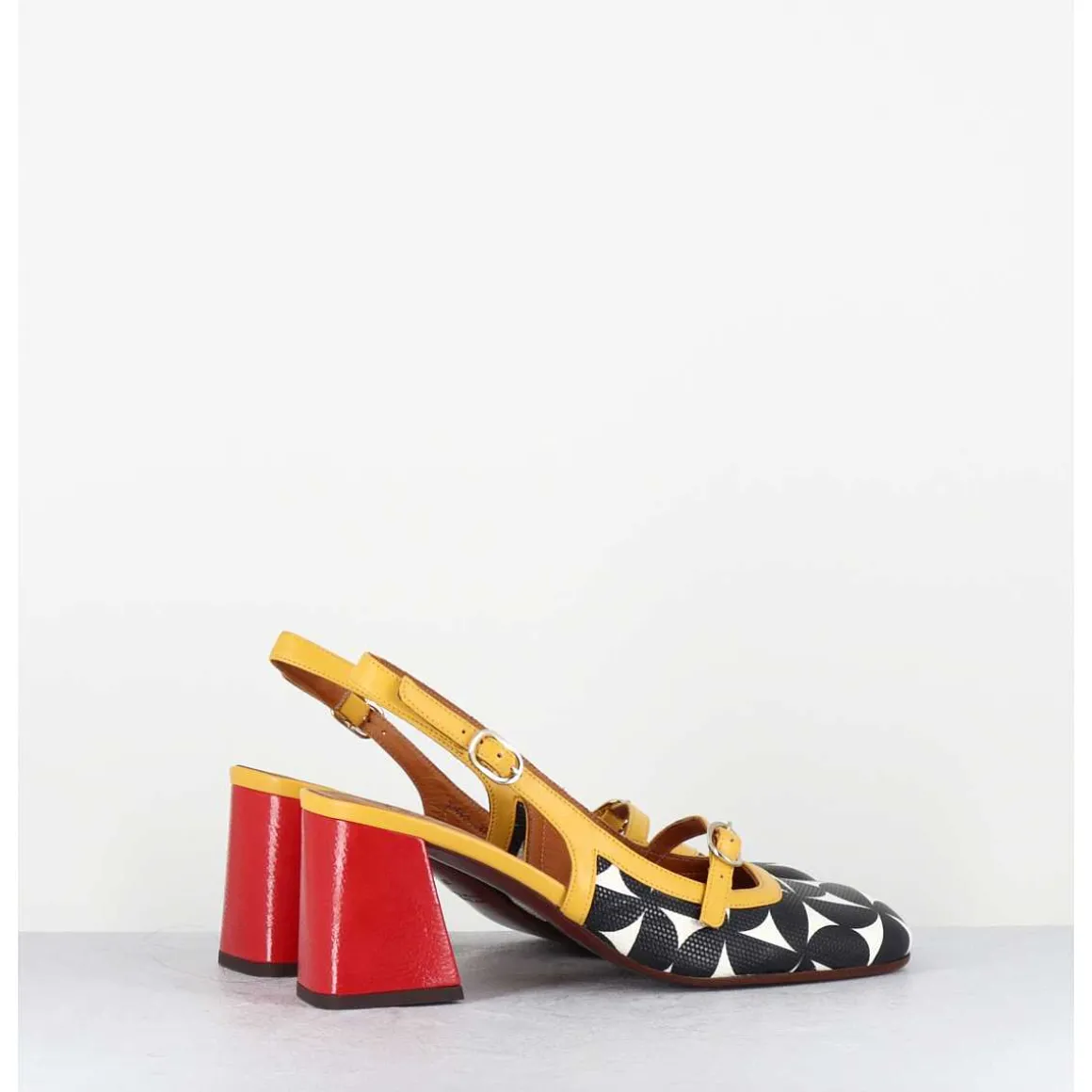 Babies Slingback Motif Psychedelique Talon Rouge - Sunami Softy Sun