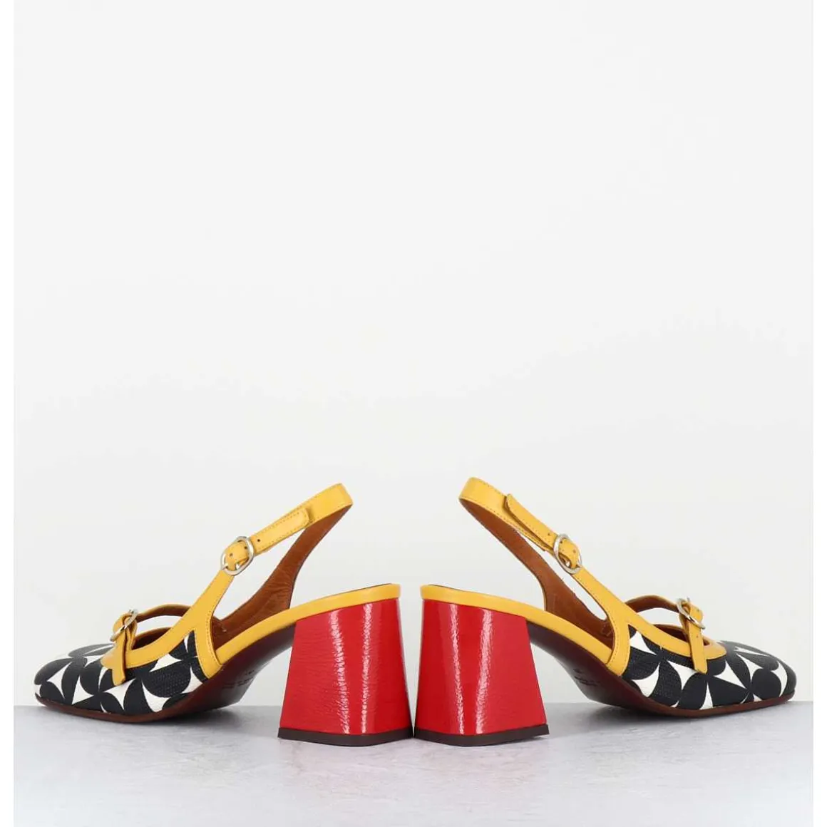 Babies Slingback Motif Psychedelique Talon Rouge - Sunami Softy Sun