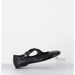 Ballerines A Brides Croisees En Cuir Souple Noir - Ziami Buffy Nero