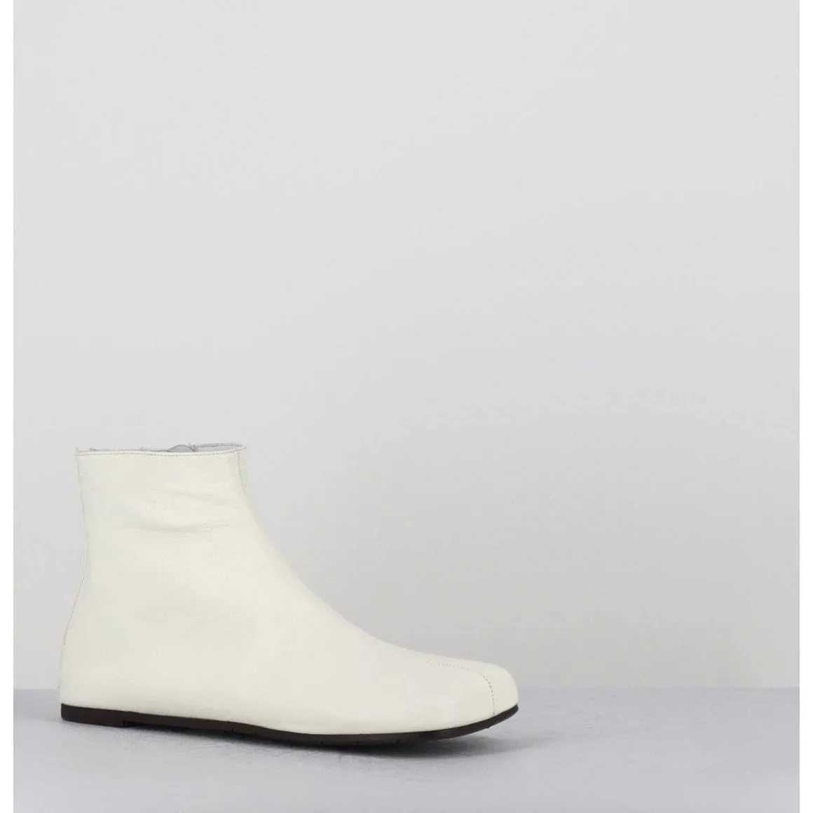Boos Plates Minimalistes En Cuir Blanc Casse - Ab1655 Madras Avorio