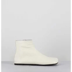 Boos Plates Minimalistes En Cuir Blanc Casse - Ab1655 Madras Avorio