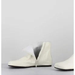 Boos Plates Minimalistes En Cuir Blanc Casse - Ab1655 Madras Avorio