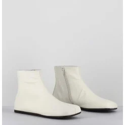 Boos Plates Minimalistes En Cuir Blanc Casse - Ab1655 Madras Avorio