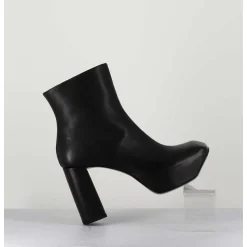 Boots A Plateforme Asymetrique En Cuir Noir - M22I99432 Nero