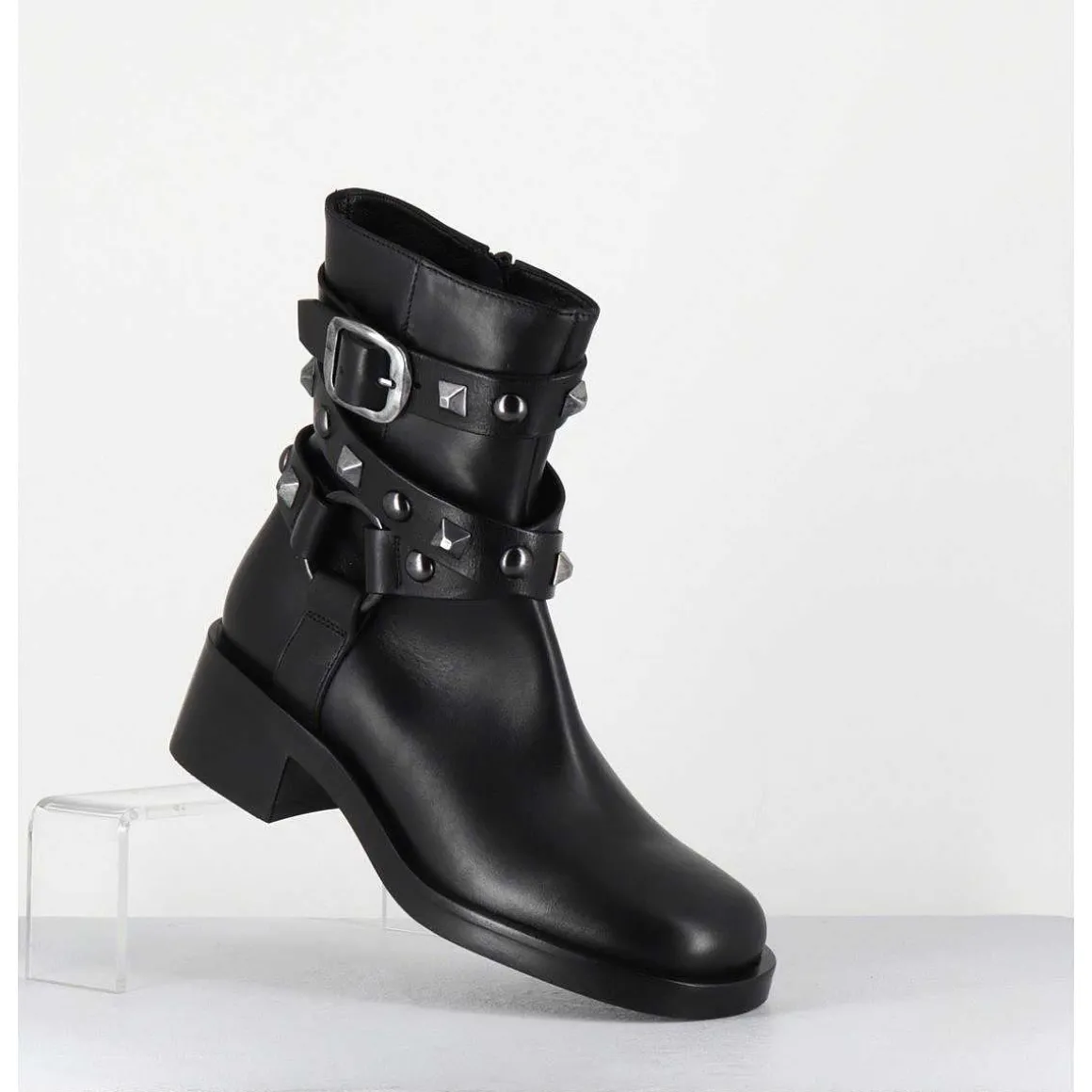 Boots Bikers Tour De Cheville Cloute - A5459 Talco Nero
