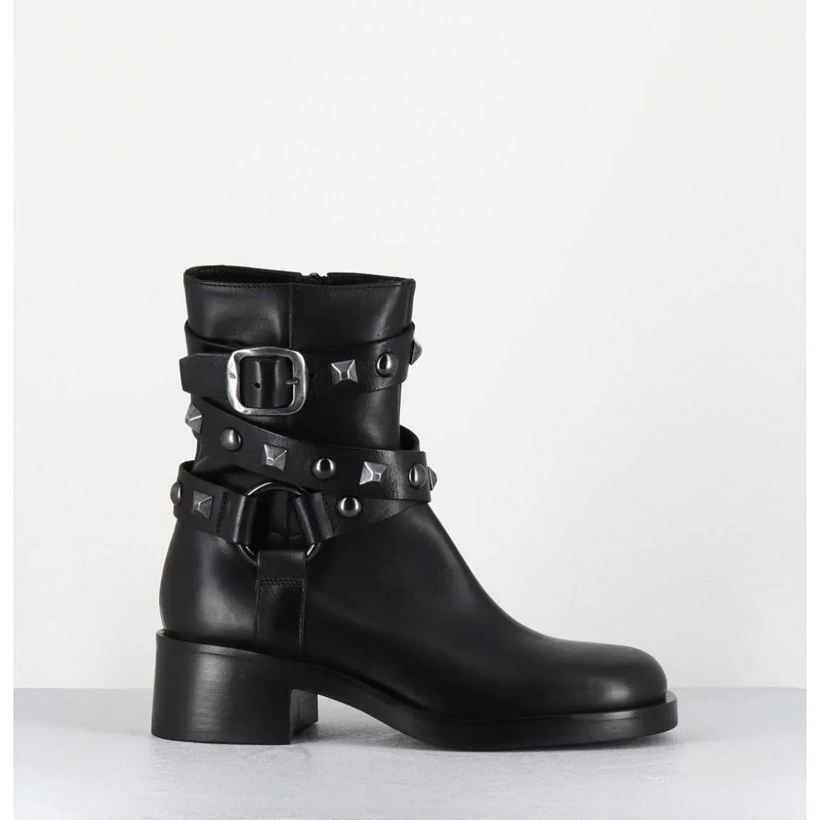 Boots Bikers Tour De Cheville Cloute - A5459 Talco Nero