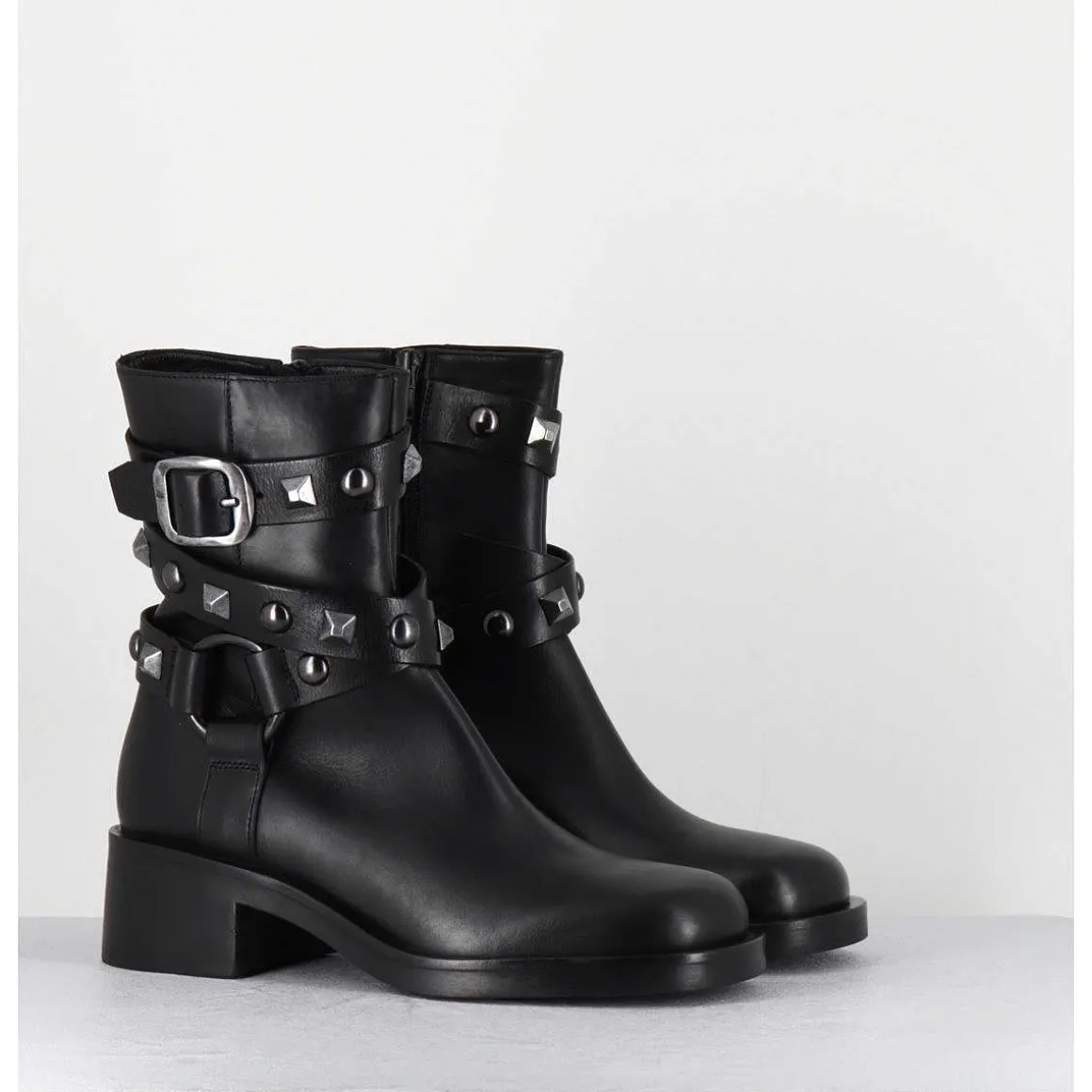 Boots Bikers Tour De Cheville Cloute - A5459 Talco Nero