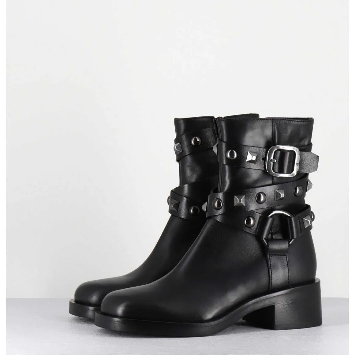 Boots Bikers Tour De Cheville Cloute - A5459 Talco Nero
