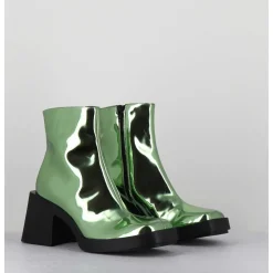 Boots Bout Carre Miroir Vert - Milla Metallic Green