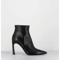 Boots Bout Pointu Talon Haut Cuir Noir - Veva05 Baron Nero