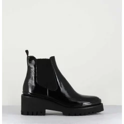 Boots Chelsea En Cuir Naplak Noir & Semelle Micro - Bradi Naplak Nero
