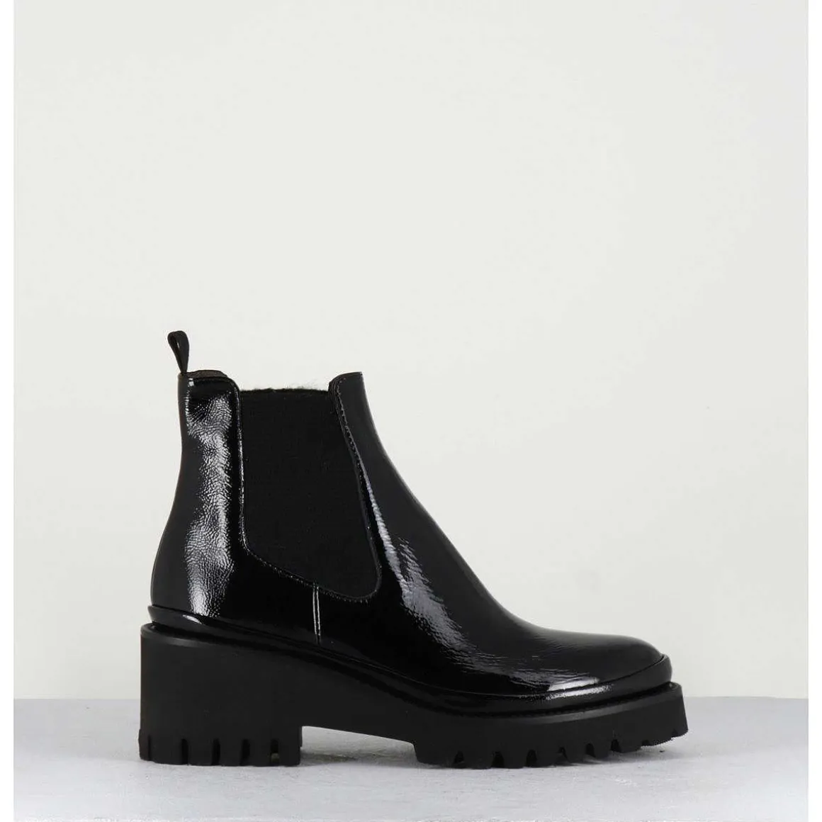 Boots Chelsea En Cuir Naplak Noir & Semelle Micro - Bradi Naplak Nero