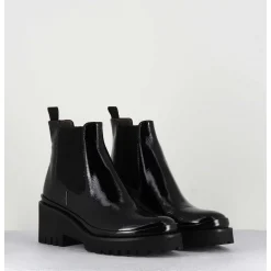 Boots Chelsea En Cuir Naplak Noir & Semelle Micro - Bradi Naplak Nero