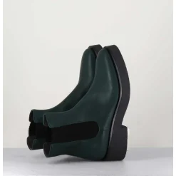 Boots Chelsea En Cuir Vert - Perla Foresta