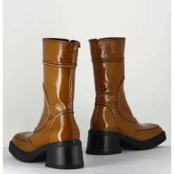 Boots Cuir Camel Surpiqures 90'S - Malene Sand Boots