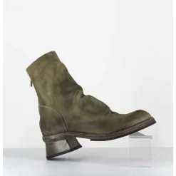 Boots Cuir Gras Kaki Hand Washed - 51759 Peluche Crust