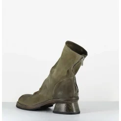 Boots Cuir Gras Kaki Hand Washed - 51759 Peluche Crust