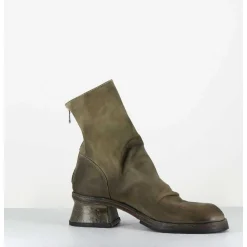 Boots Cuir Gras Kaki Hand Washed - 51759 Peluche Crust