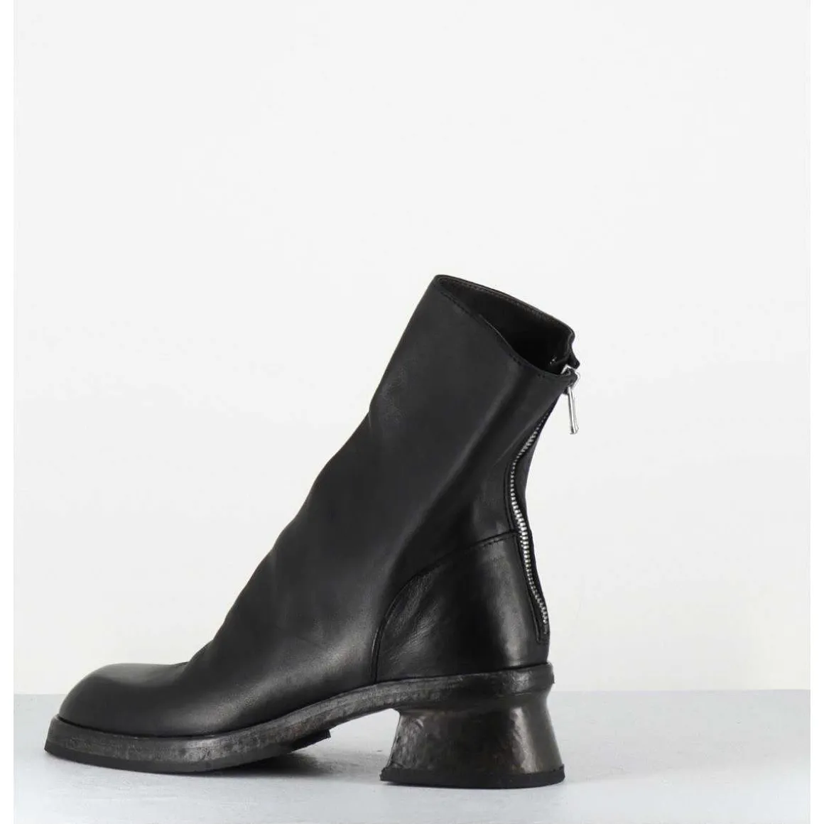 Boots Cuir Noir Hand Washed - 51759 Nube Nero