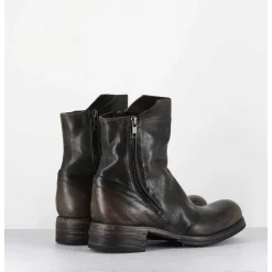 Boots Doublie-Zip En Cuir Use Marron - 50993 Horse Nappa