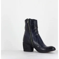 Boots En Cuir Bleu Marine & Etoile Rouge - 2039C Ignis Navy