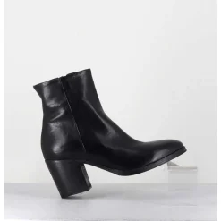 Boots En Cuir Bleu Marine - Kmag11036 Cobalto