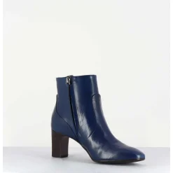 Boots En Cuir Bleu Souple - F570 Marine