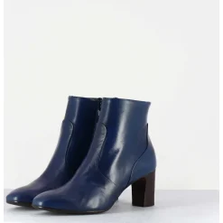 Boots En Cuir Bleu Souple - F570 Marine